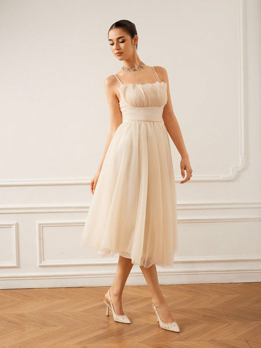 High heel wedding slingback pumps featuring delicate lace mesh upper, pointed toe, buckle strap, and stiletto heel