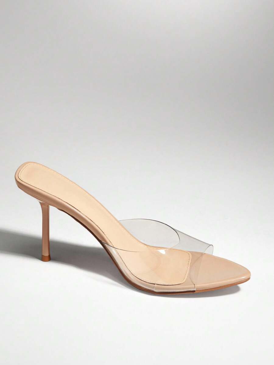 Women's pointed toe stiletto high heel wedding shoes featuring an elegant silhouette and glossy finish.