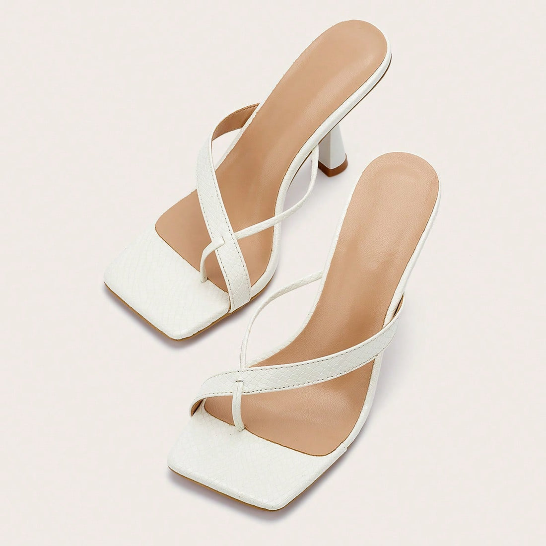 Women's yellow open toe high-heeled sandals with stiletto heel and slip-on mule design