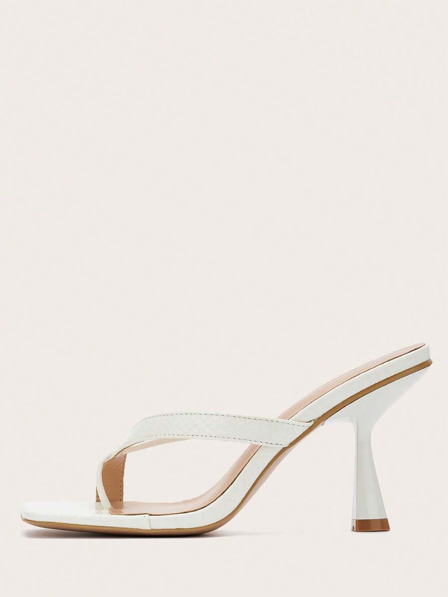 Women's yellow open toe high-heeled sandals with stiletto heel and slip-on mule design