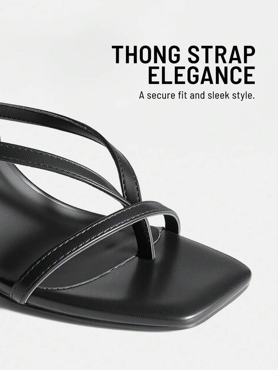 Women's metallic kitten low heel thong sandals featuring an open square toe and slip-on mule design.