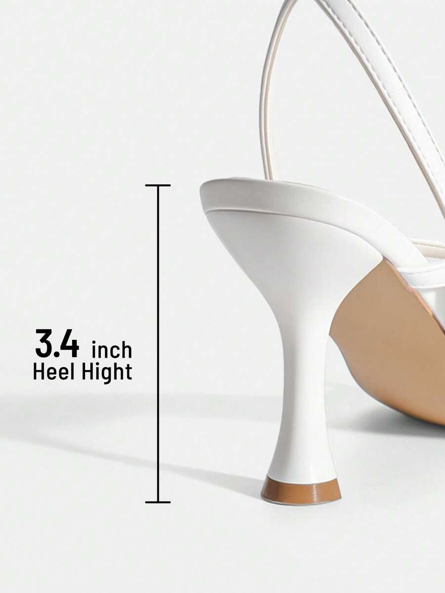 Open square toe kitten heel thong sandals with delicate cross-over straps and an adjustable ankle buckle strap.