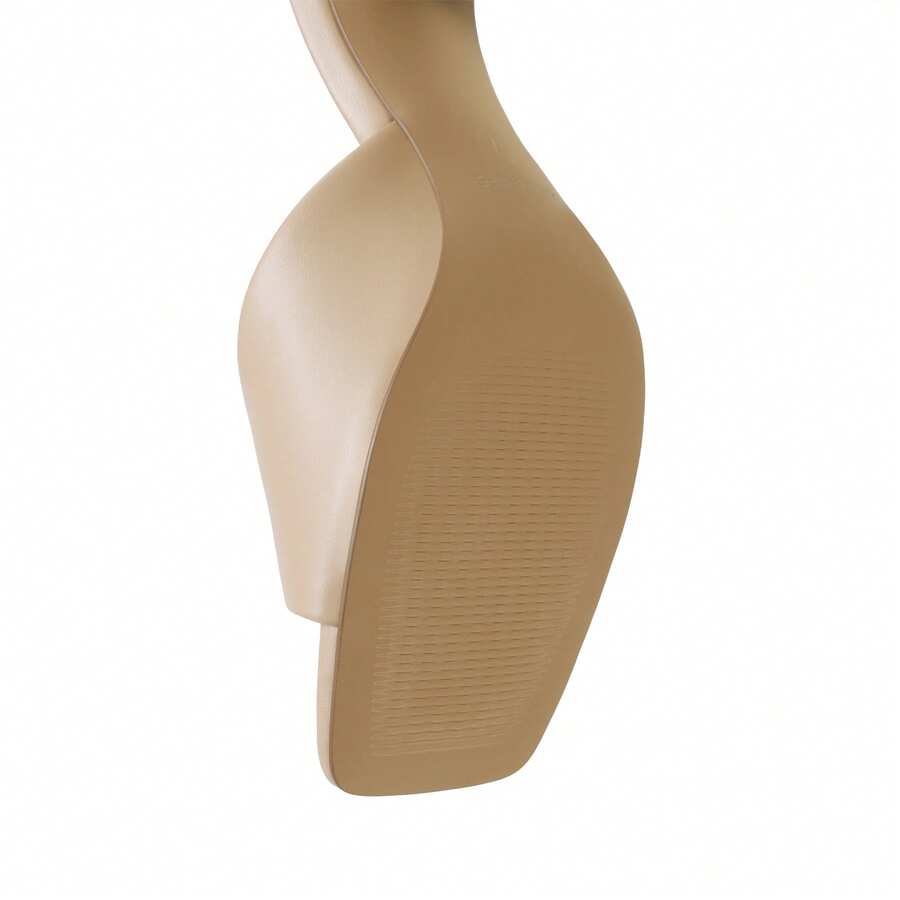 Pair of women's open square toe kitten heel mule sandals in white PU leather with slip-on styling.