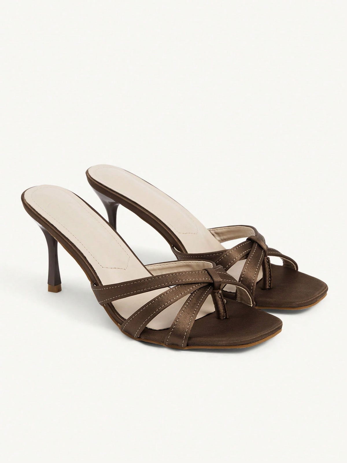 Square toe gold metallic heel sandals for women featuring open toe, crossover slingback strap, and stiletto mid heel for weddings and parties.