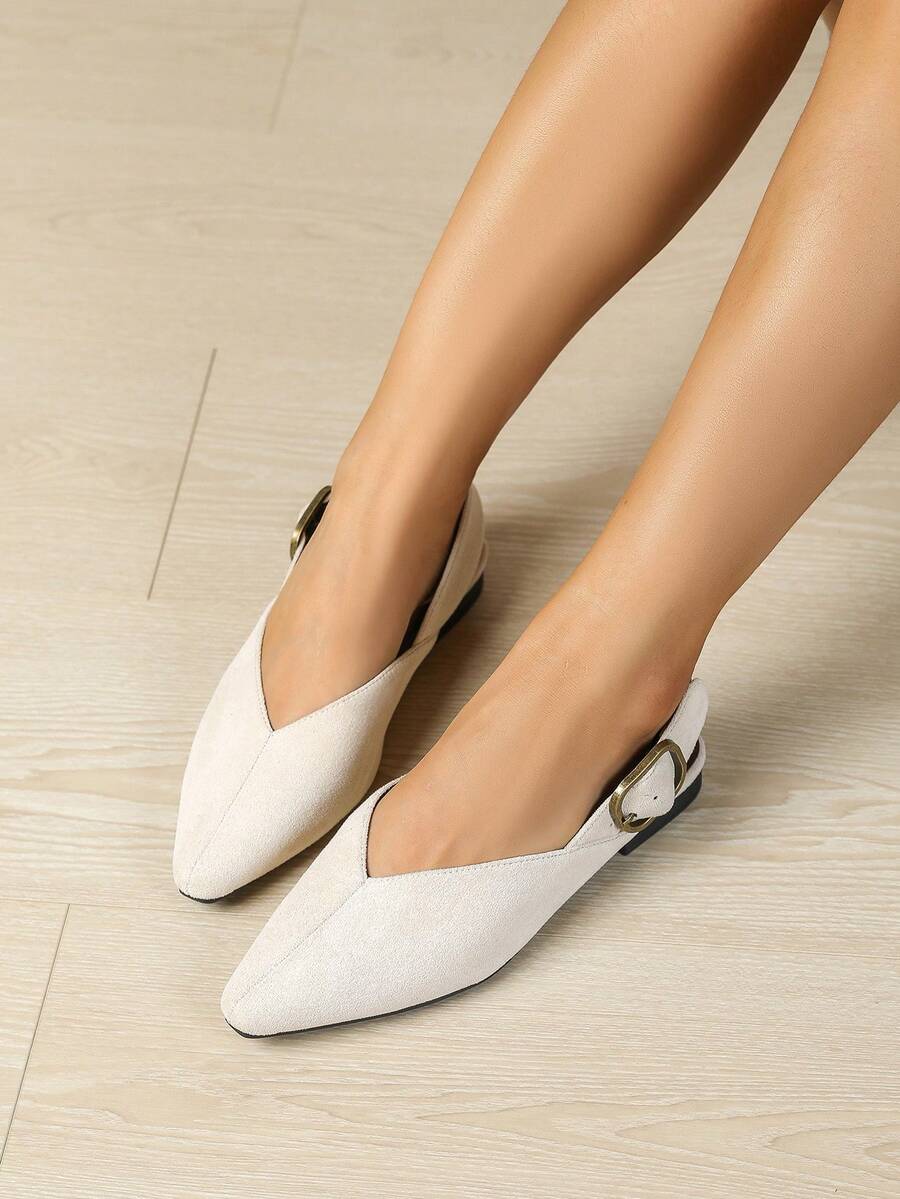 Women's square toe flat loafers featuring a classic low vamp slip-on design with soft PU leather upper and flexible walking sole.