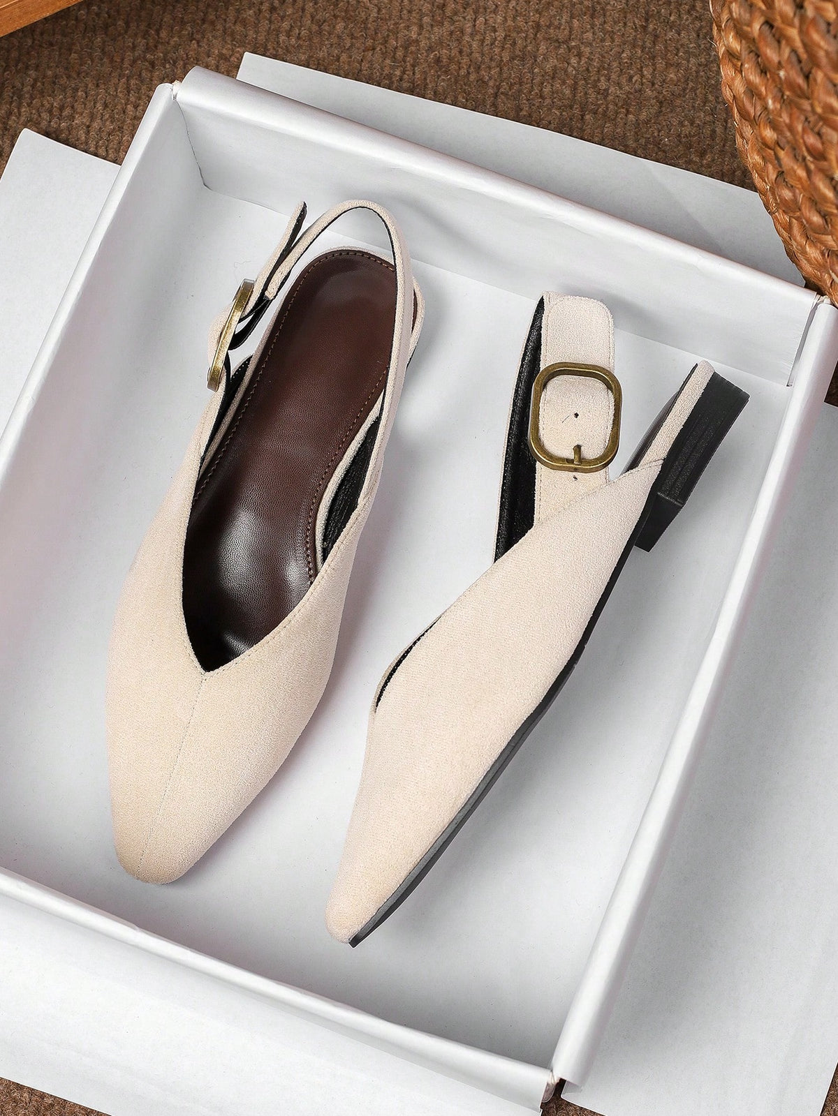 Women's square toe flat loafers featuring a classic low vamp slip-on design with soft PU leather upper and flexible walking sole.