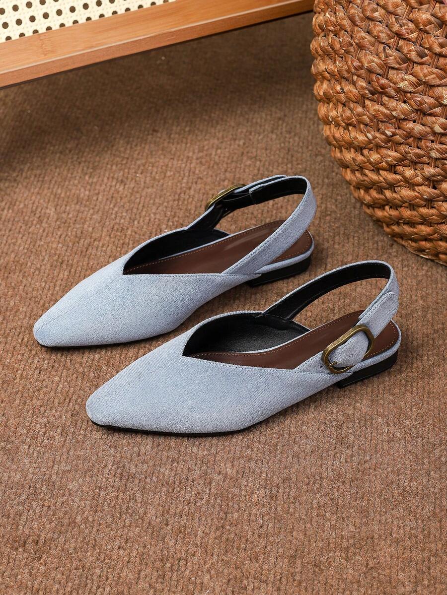 Women's square toe flat loafers featuring a classic low vamp slip-on design with soft PU leather upper and flexible walking sole.
