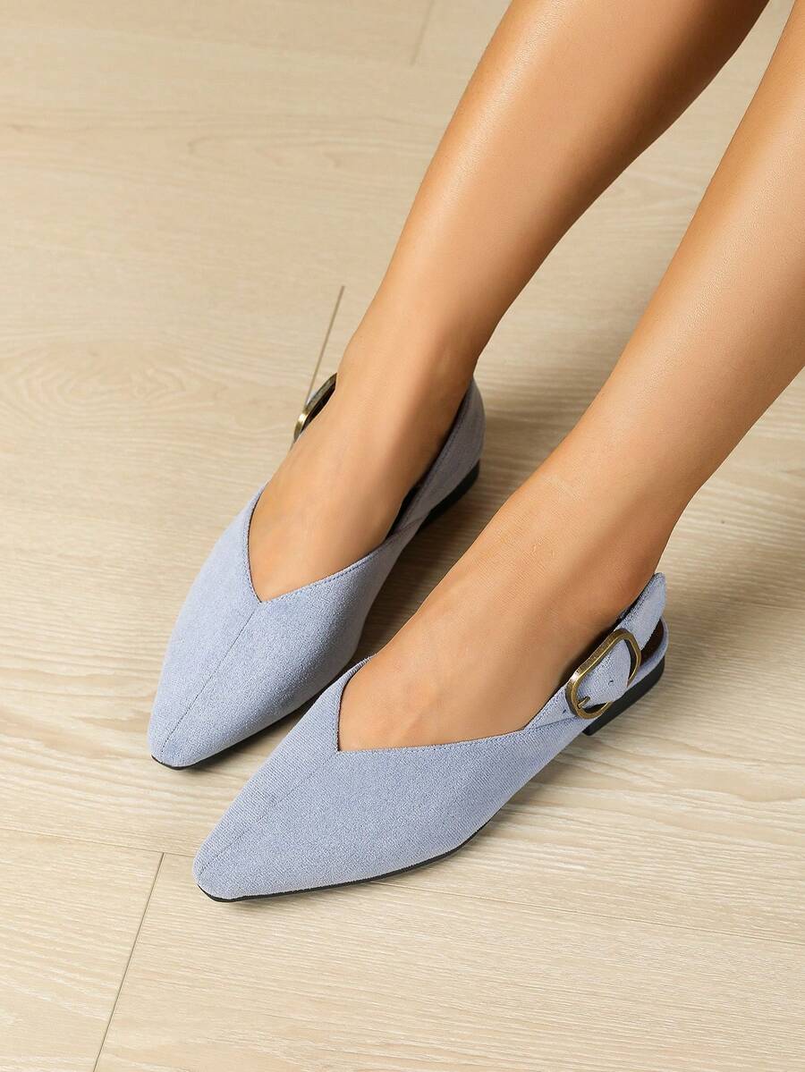 Women's square toe flat loafers featuring a classic low vamp slip-on design with soft PU leather upper and flexible walking sole.