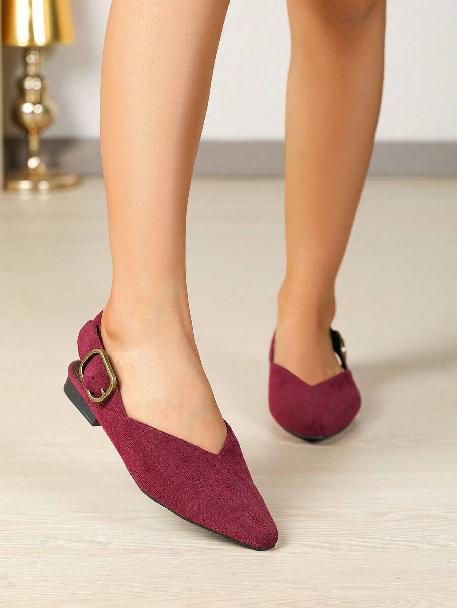 Women's square toe flat loafers featuring a classic low vamp slip-on design with soft PU leather upper and flexible walking sole.