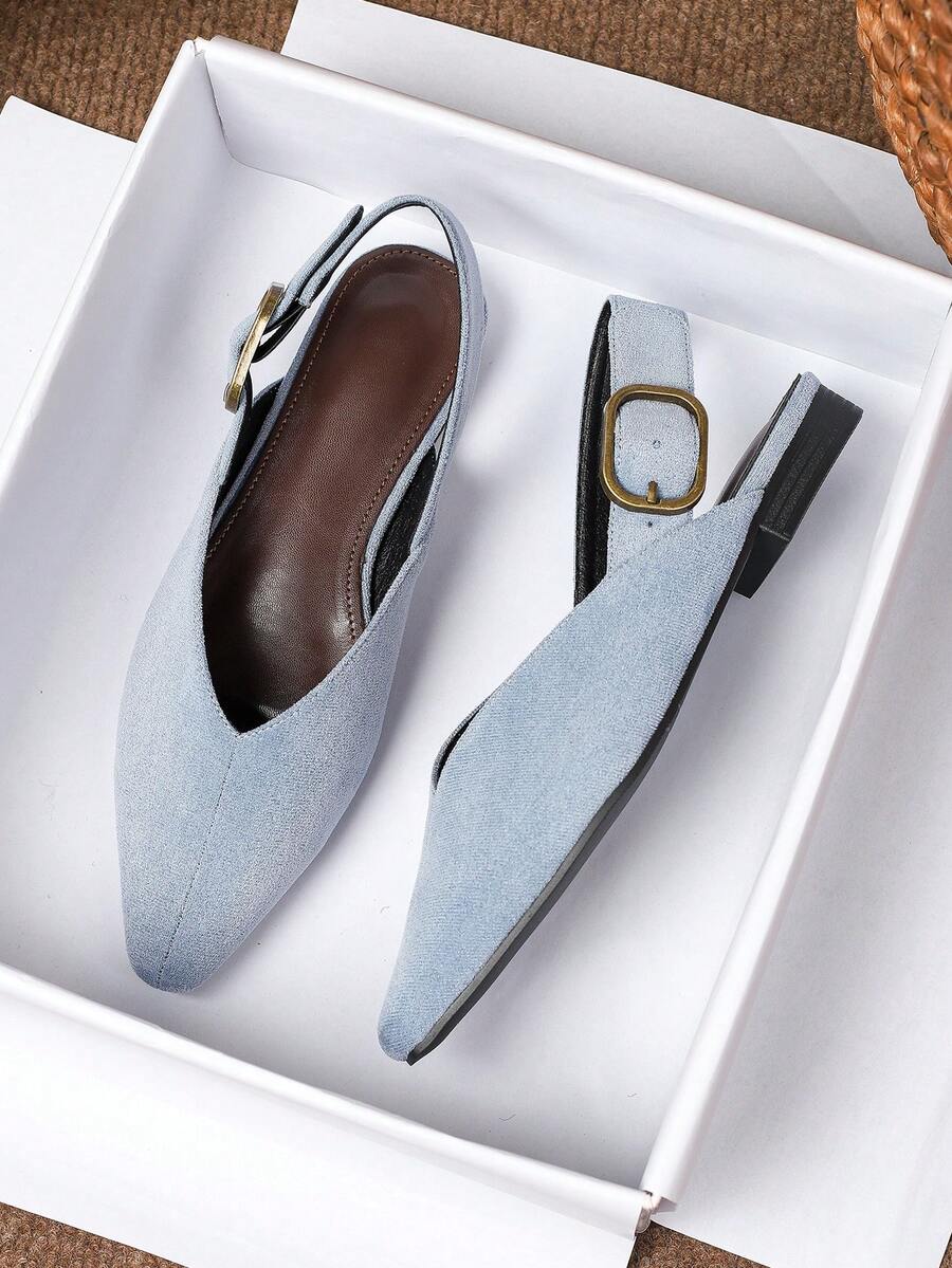 Women's square toe flat loafers featuring a classic low vamp slip-on design with soft PU leather upper and flexible walking sole.