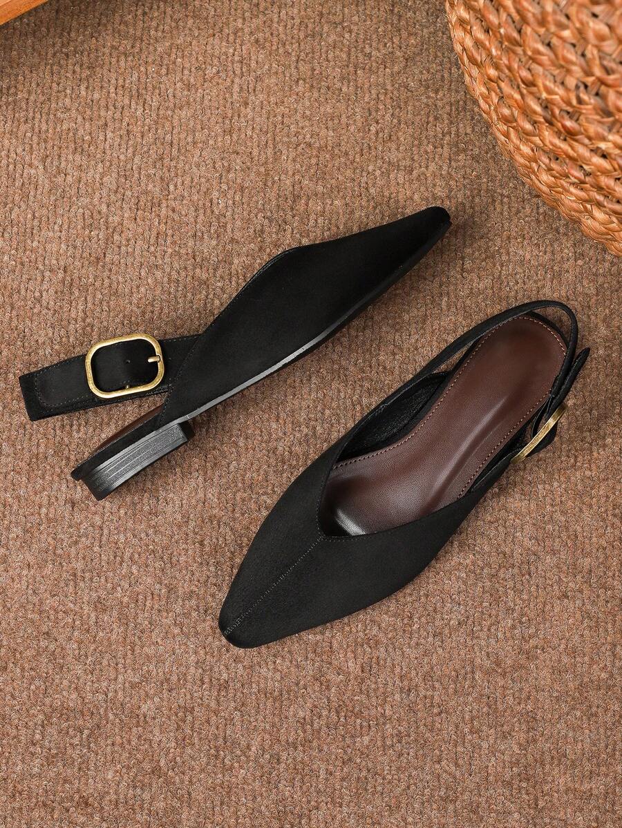 Women's square toe flat loafers featuring a classic low vamp slip-on design with soft PU leather upper and flexible walking sole.