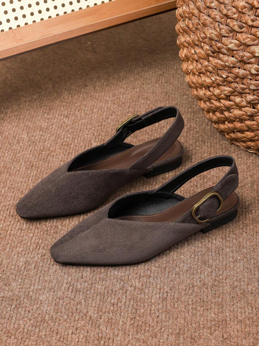 Women's square toe flat loafers featuring a classic low vamp slip-on design with soft PU leather upper and flexible walking sole.