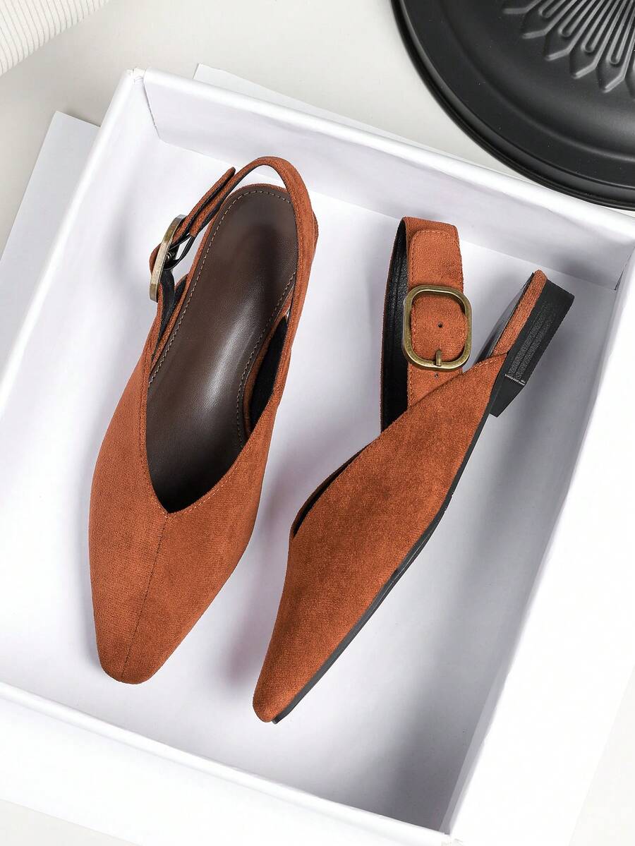 Women's square toe flat loafers featuring a classic low vamp slip-on design with soft PU leather upper and flexible walking sole.