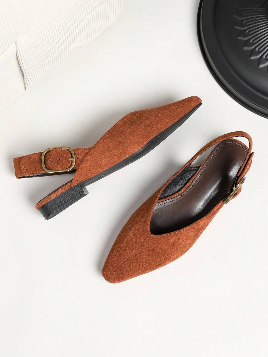 Women's square toe flat loafers featuring a classic low vamp slip-on design with soft PU leather upper and flexible walking sole.