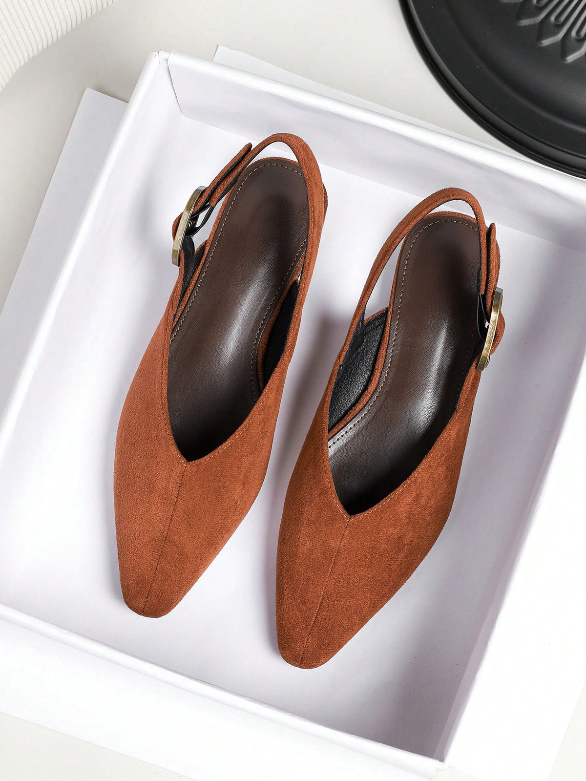 Women's square toe flat loafers featuring a classic low vamp slip-on design with soft PU leather upper and flexible walking sole.
