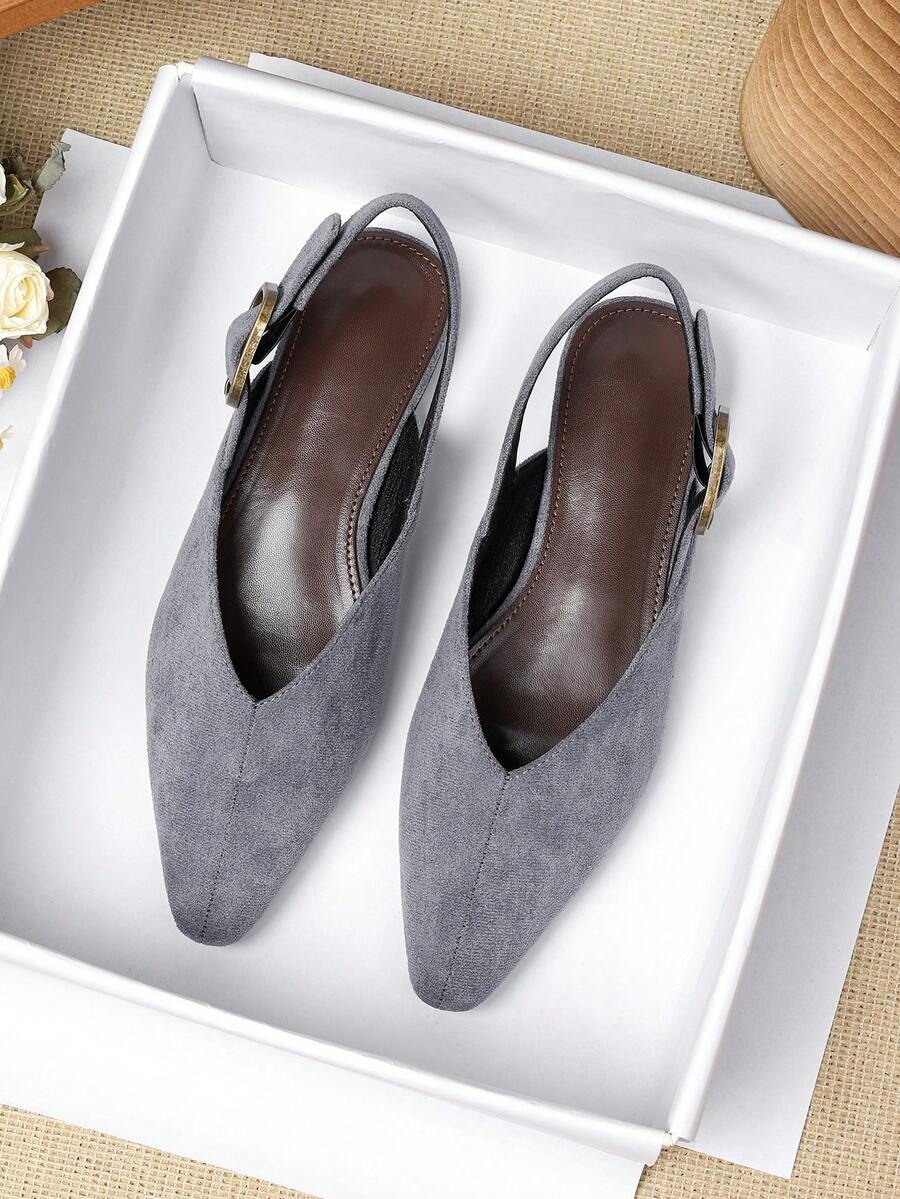 Women's square toe flat loafers featuring a classic low vamp slip-on design with soft PU leather upper and flexible walking sole.