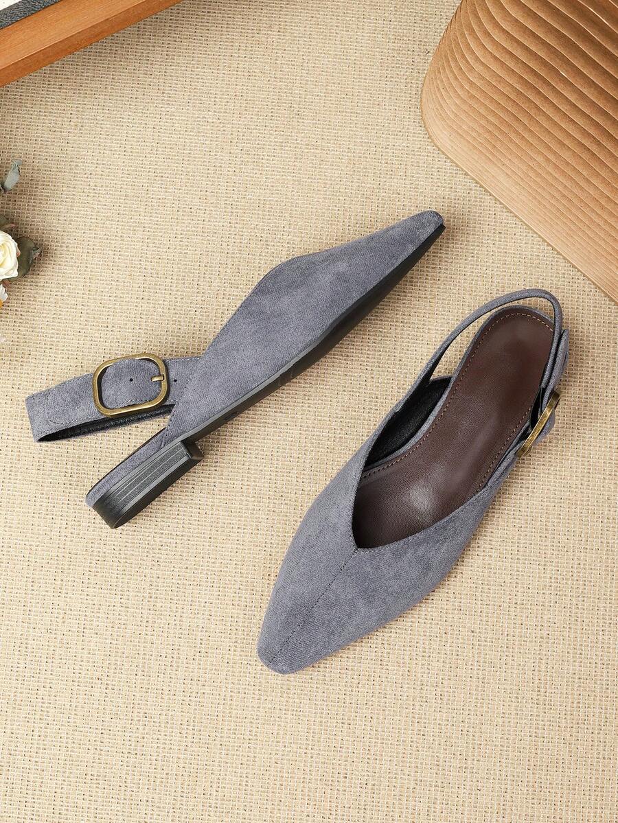 Women's square toe flat loafers featuring a classic low vamp slip-on design with soft PU leather upper and flexible walking sole.