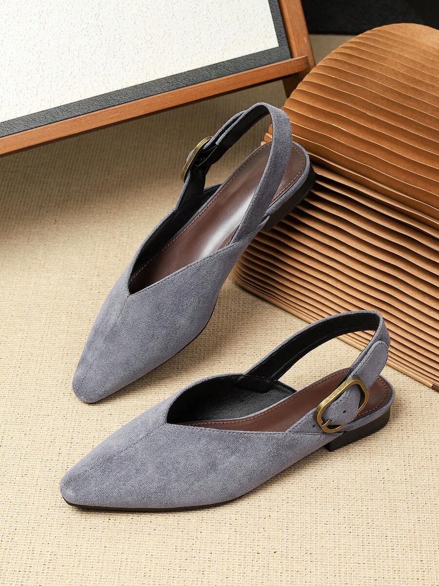 Women's square toe flat loafers featuring a classic low vamp slip-on design with soft PU leather upper and flexible walking sole.
