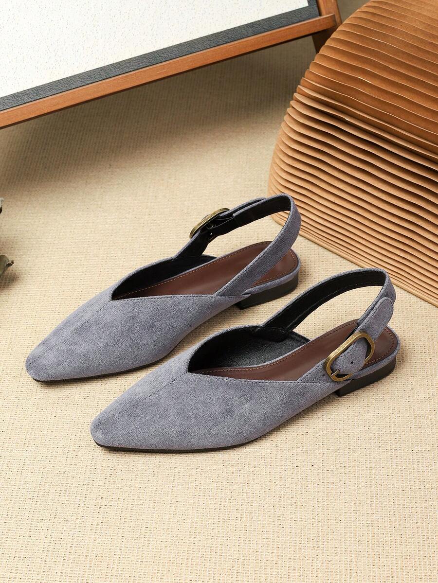Women's square toe flat loafers featuring a classic low vamp slip-on design with soft PU leather upper and flexible walking sole.