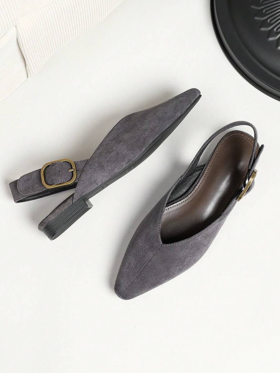 Women's square toe flat loafers featuring a classic low vamp slip-on design with soft PU leather upper and flexible walking sole.