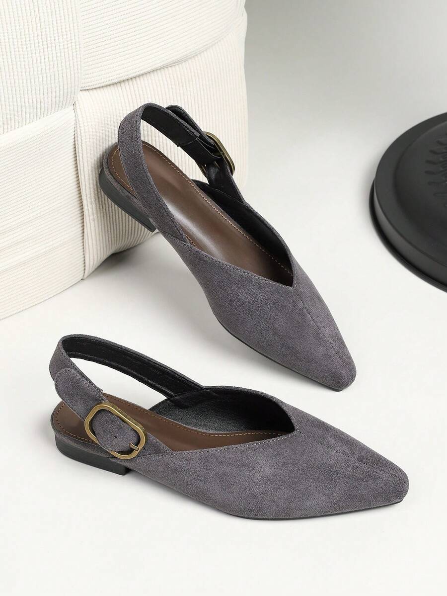 Women's square toe flat loafers featuring a classic low vamp slip-on design with soft PU leather upper and flexible walking sole.