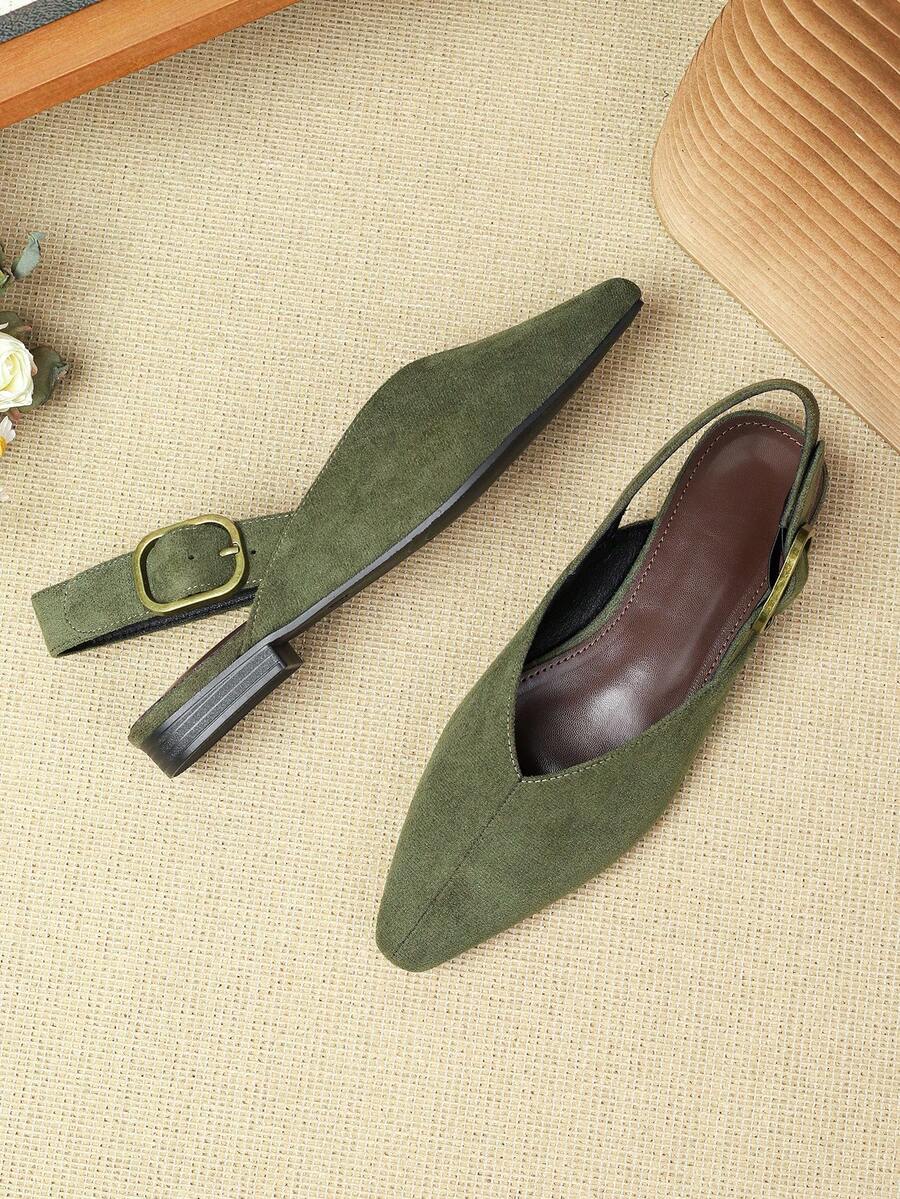 Women's square toe flat loafers featuring a classic low vamp slip-on design with soft PU leather upper and flexible walking sole.