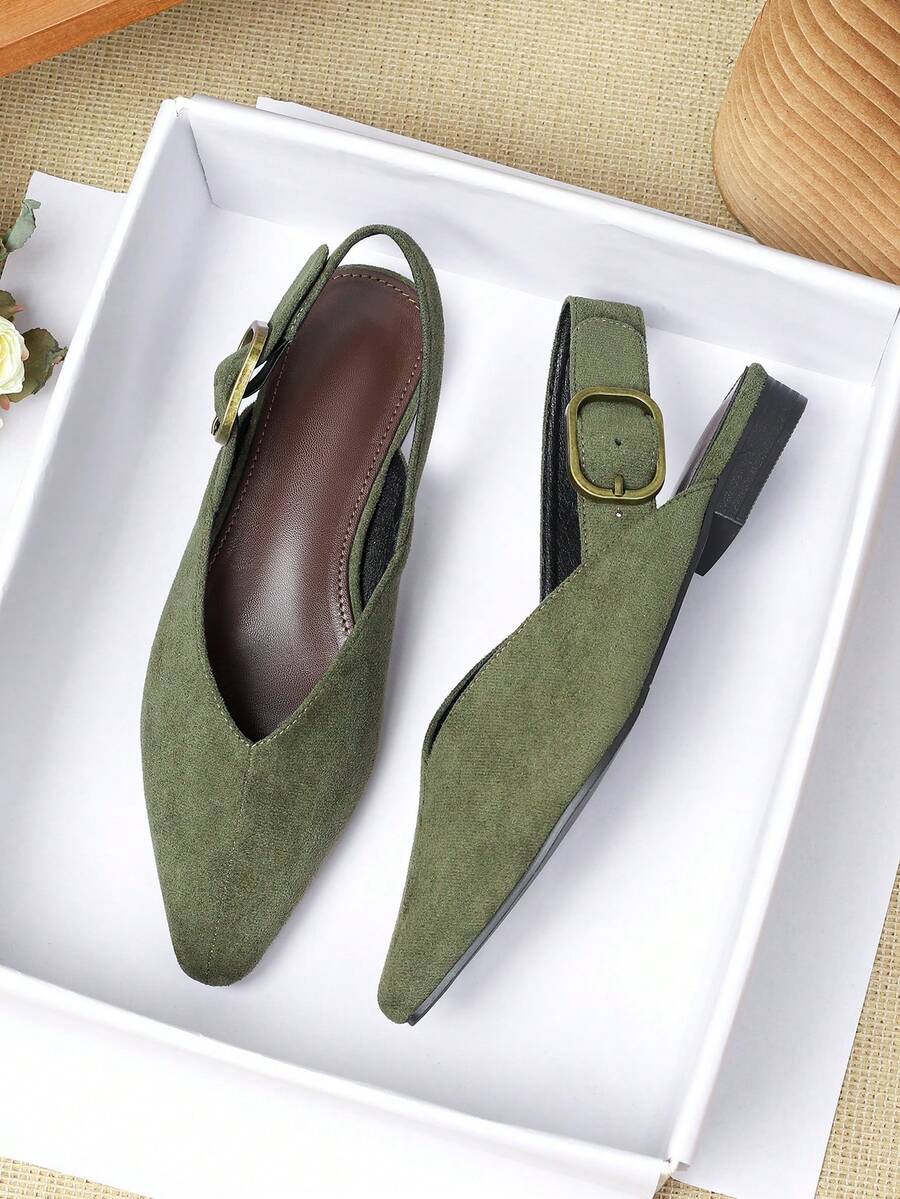 Women's square toe flat loafers featuring a classic low vamp slip-on design with soft PU leather upper and flexible walking sole.