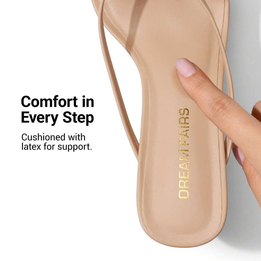 Women's metallic kitten low heel thong sandals featuring an open square toe and slip-on mule design.