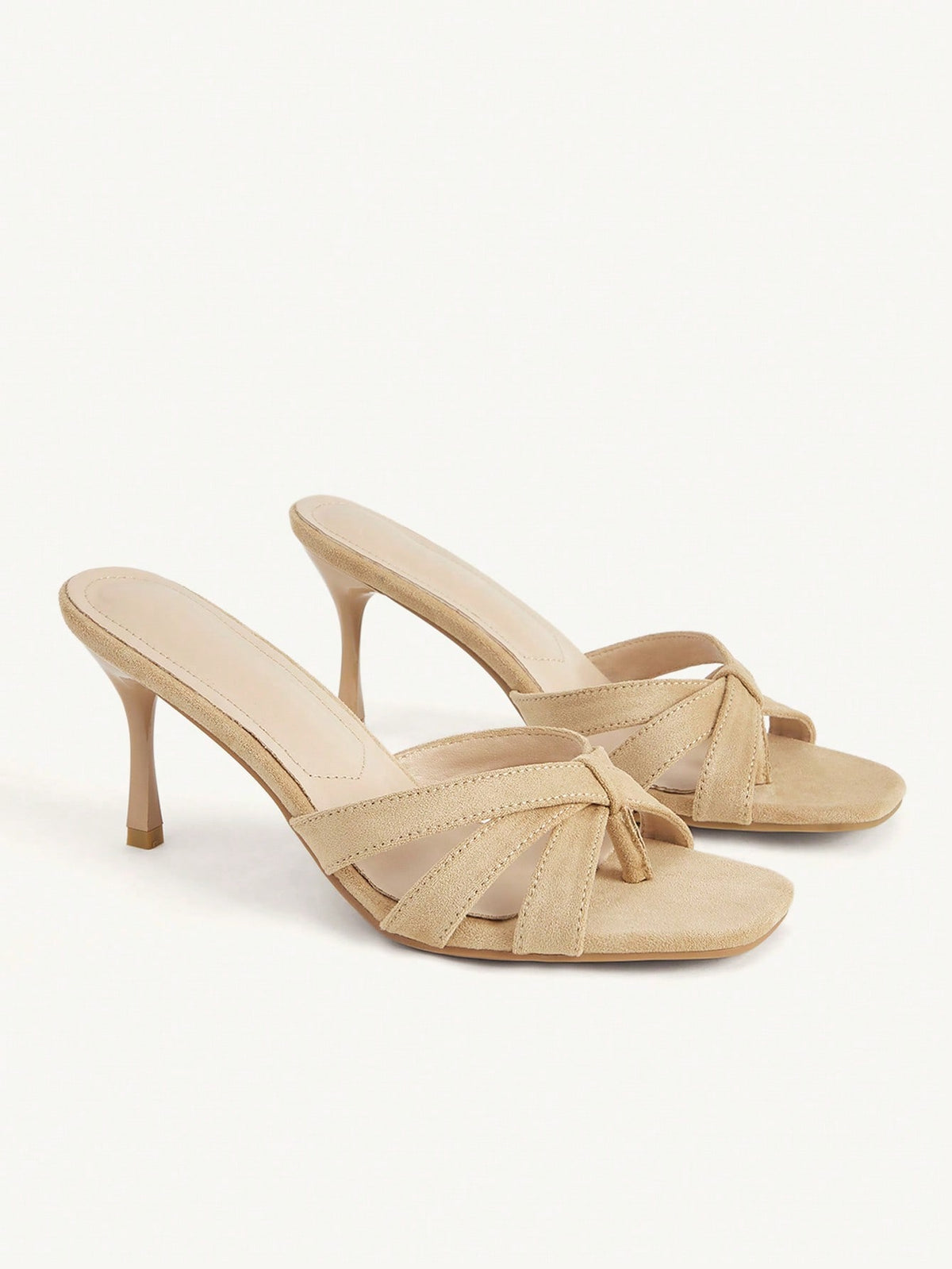 Square toe gold metallic heel sandals for women featuring open toe, crossover slingback strap, and stiletto mid heel for weddings and parties.