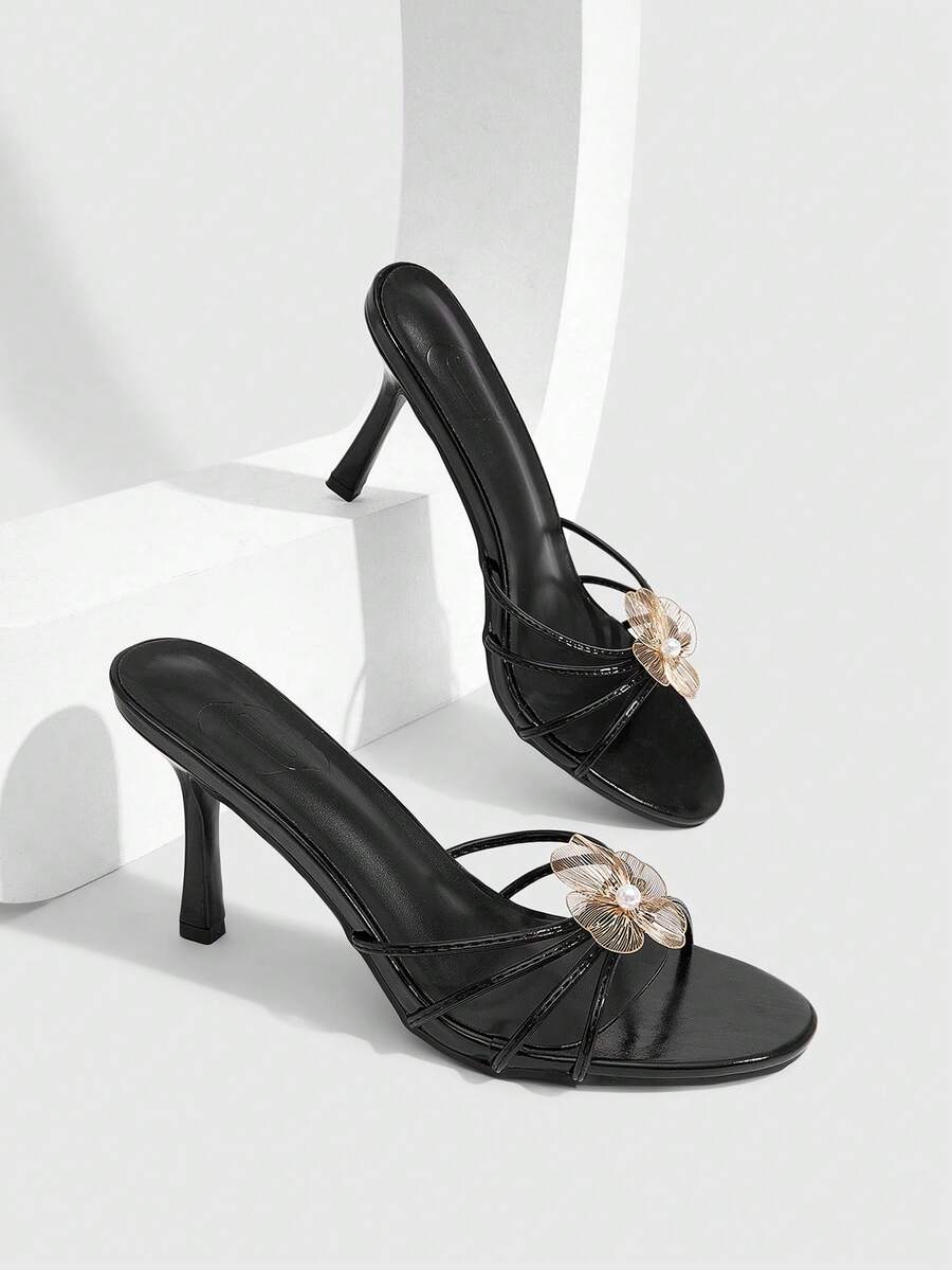Butterfly high heel sandals featuring crystal embellished ankle straps, open toe design, and sleek stiletto heels for wedding and party wear.