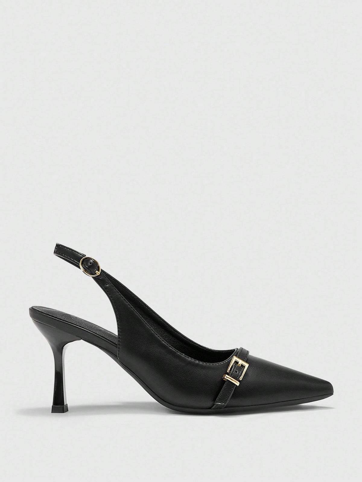 Beige pointed toe high heel pumps featuring a sleek stiletto heel and slingback strap for women.