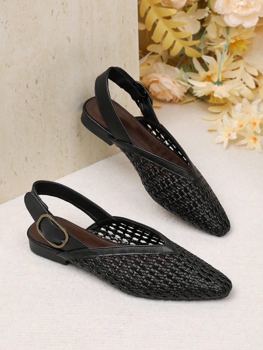 Women's square toe flat loafers featuring a classic low vamp slip-on design with soft PU leather upper and flexible walking sole.