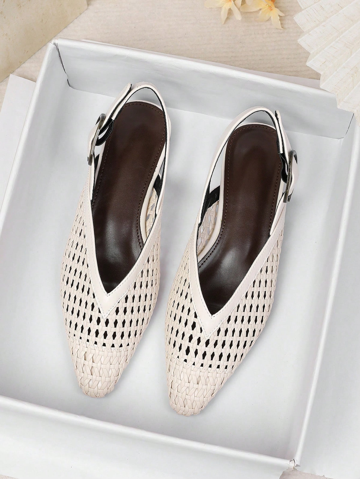 Women's square toe flat loafers featuring a classic low vamp slip-on design with soft PU leather upper and flexible walking sole.