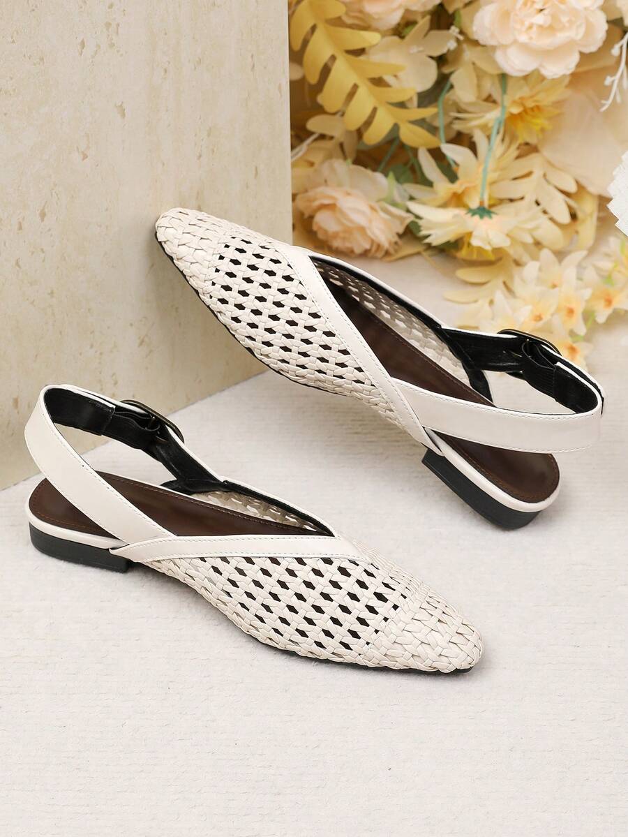 Women's square toe flat loafers featuring a classic low vamp slip-on design with soft PU leather upper and flexible walking sole.