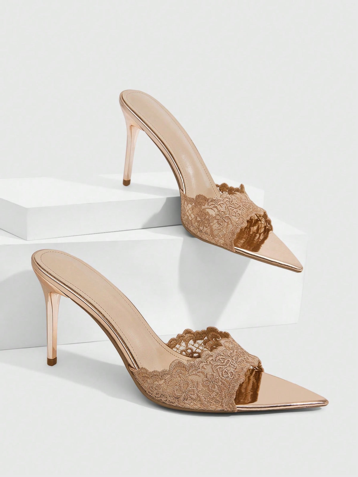 Pointed toe rhinestone high heel party sandals for women with stiletto heel and satin upper