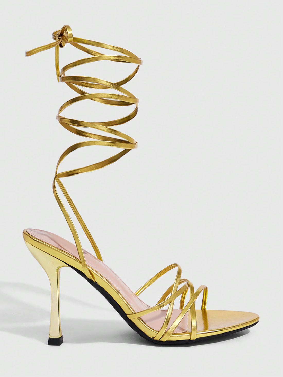Women's cross strap stiletto high heel sandals featuring an open toe and slingback design