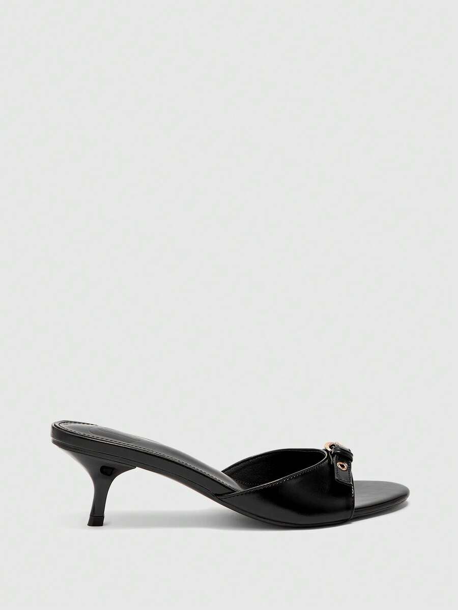 Women's elegant square toe stiletto high heel sandals featuring an open toe and sleek slingback strap