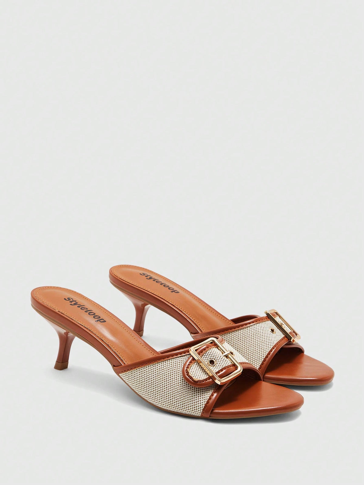 Women's elegant square toe stiletto high heel sandals featuring an open toe and sleek slingback strap