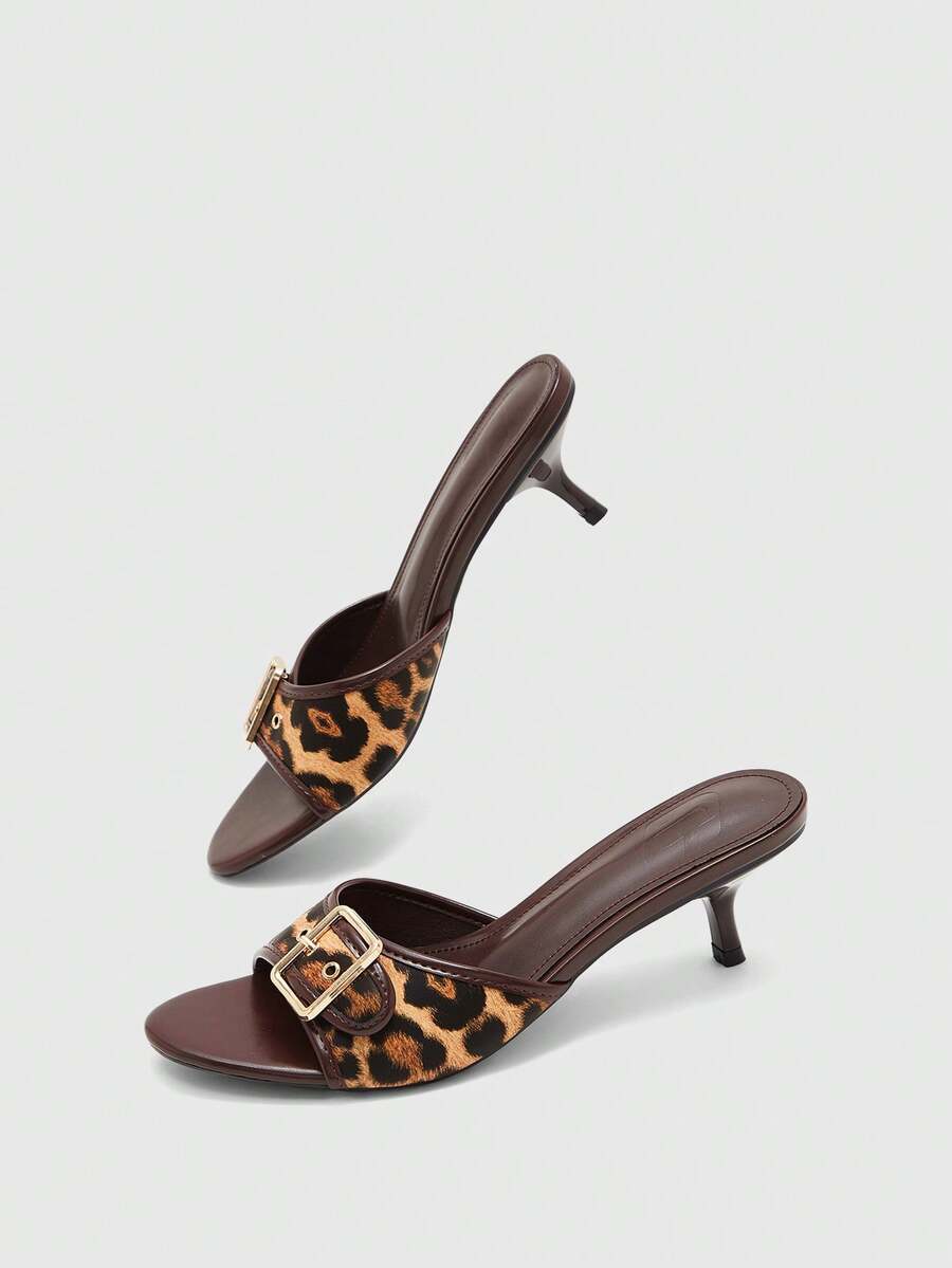 Women's elegant square toe stiletto high heel sandals featuring an open toe and sleek slingback strap