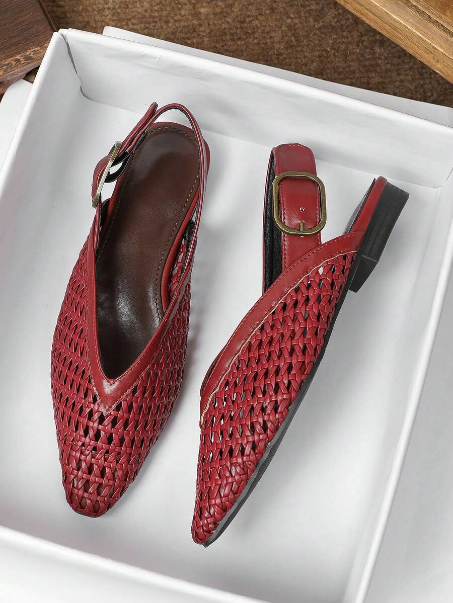 Women's square toe flat loafers featuring a classic low vamp slip-on design with soft PU leather upper and flexible walking sole.