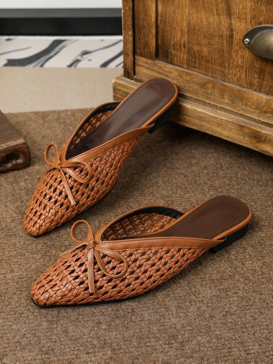 Women's square toe flat loafers featuring a classic low vamp slip-on design with soft PU leather upper and flexible walking sole.