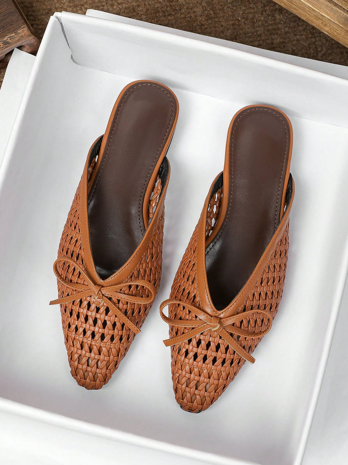 Women's square toe flat loafers featuring a classic low vamp slip-on design with soft PU leather upper and flexible walking sole.