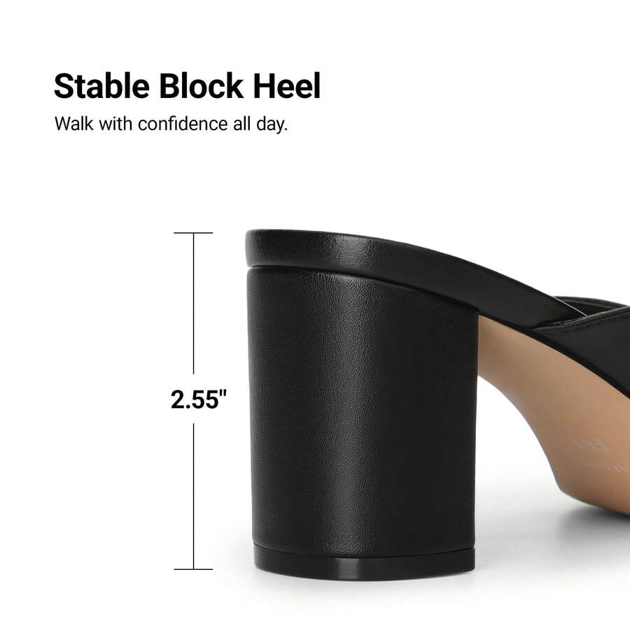 Women's chunky low heel thong sandals featuring a square open toe and slip-on flip-flop strap design