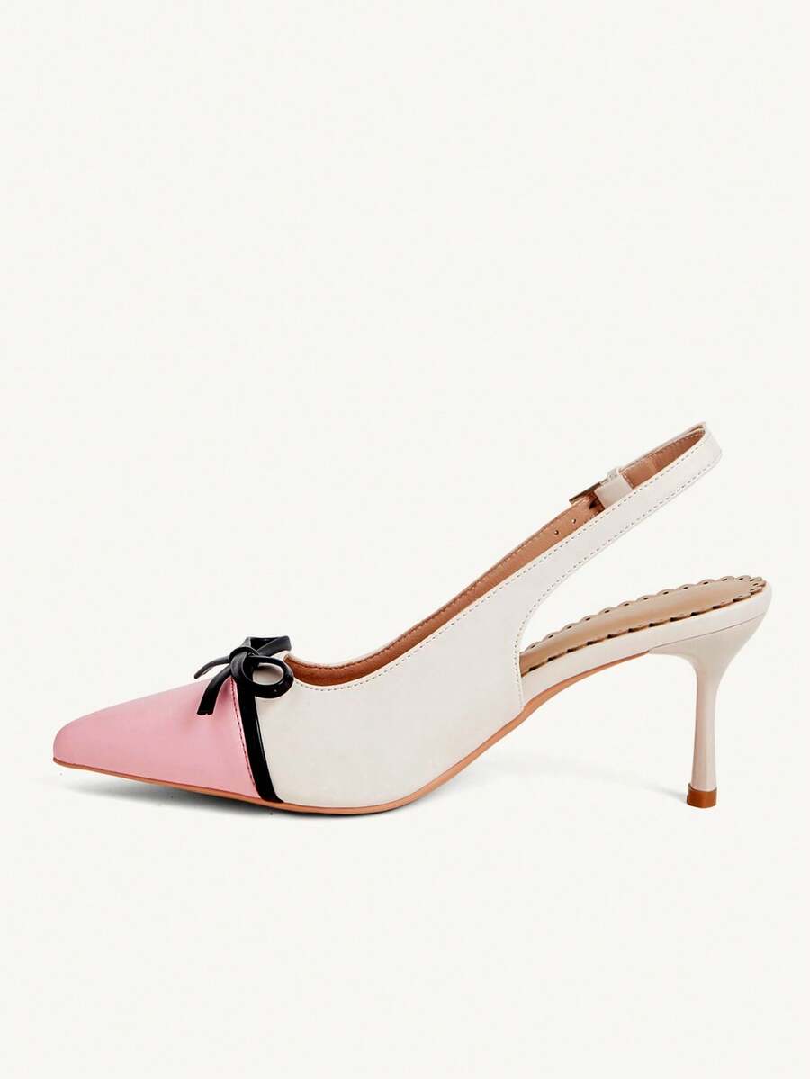 Pointed toe stiletto high heel pumps featuring black lace mesh upper, buckle slingback detail, and sleek slip-on design for weddings and evening wear.