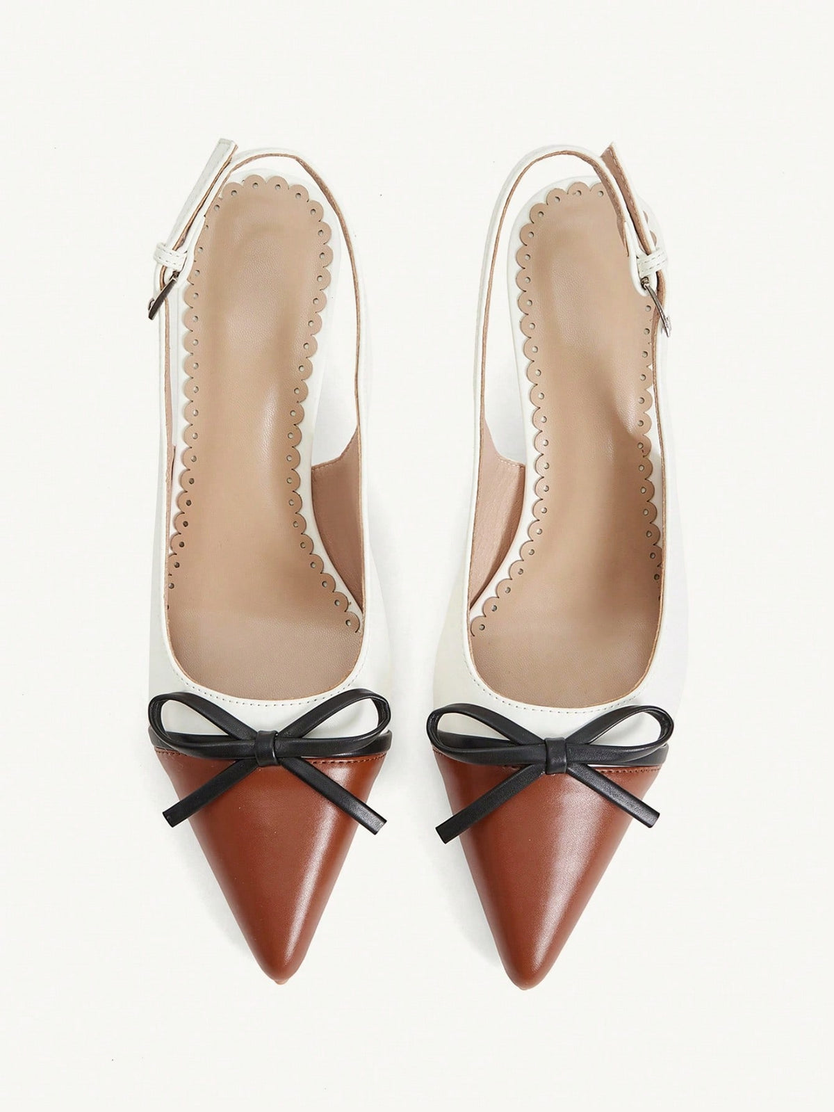 Pointed toe stiletto high heel pumps featuring black lace mesh upper, buckle slingback detail, and sleek slip-on design for weddings and evening wear.