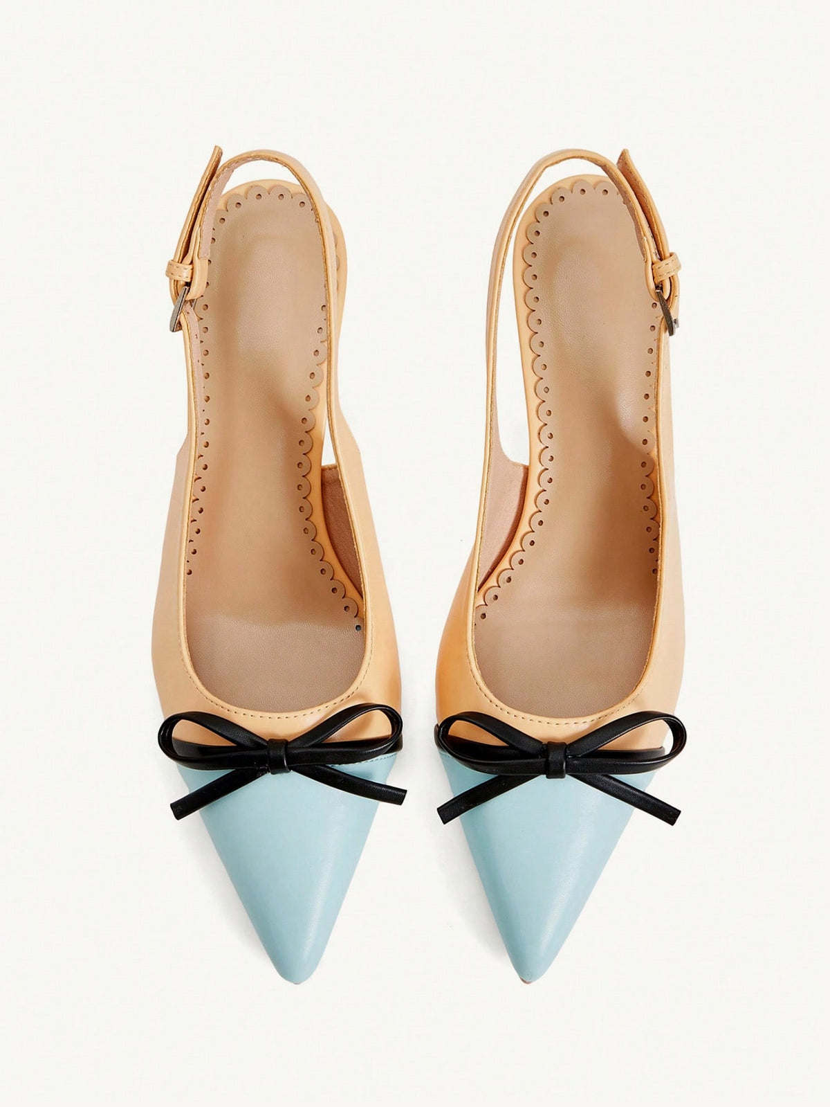Pointed toe stiletto high heel pumps featuring black lace mesh upper, buckle slingback detail, and sleek slip-on design for weddings and evening wear.