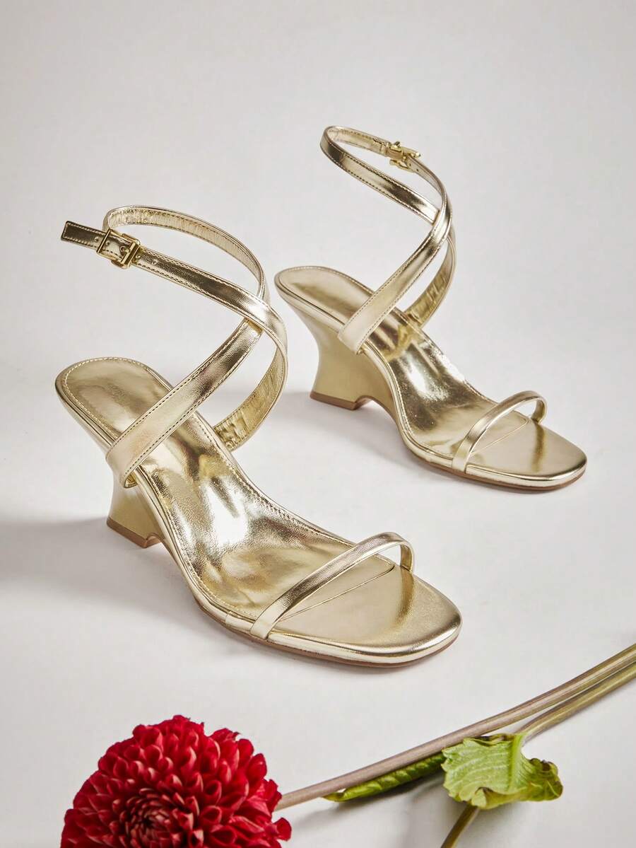 Women's faux suede thong wedge sandals featuring rope detail and high platform wedge sole