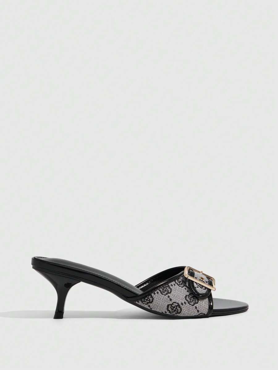 Women's elegant square toe stiletto high heel sandals featuring an open toe and sleek slingback strap