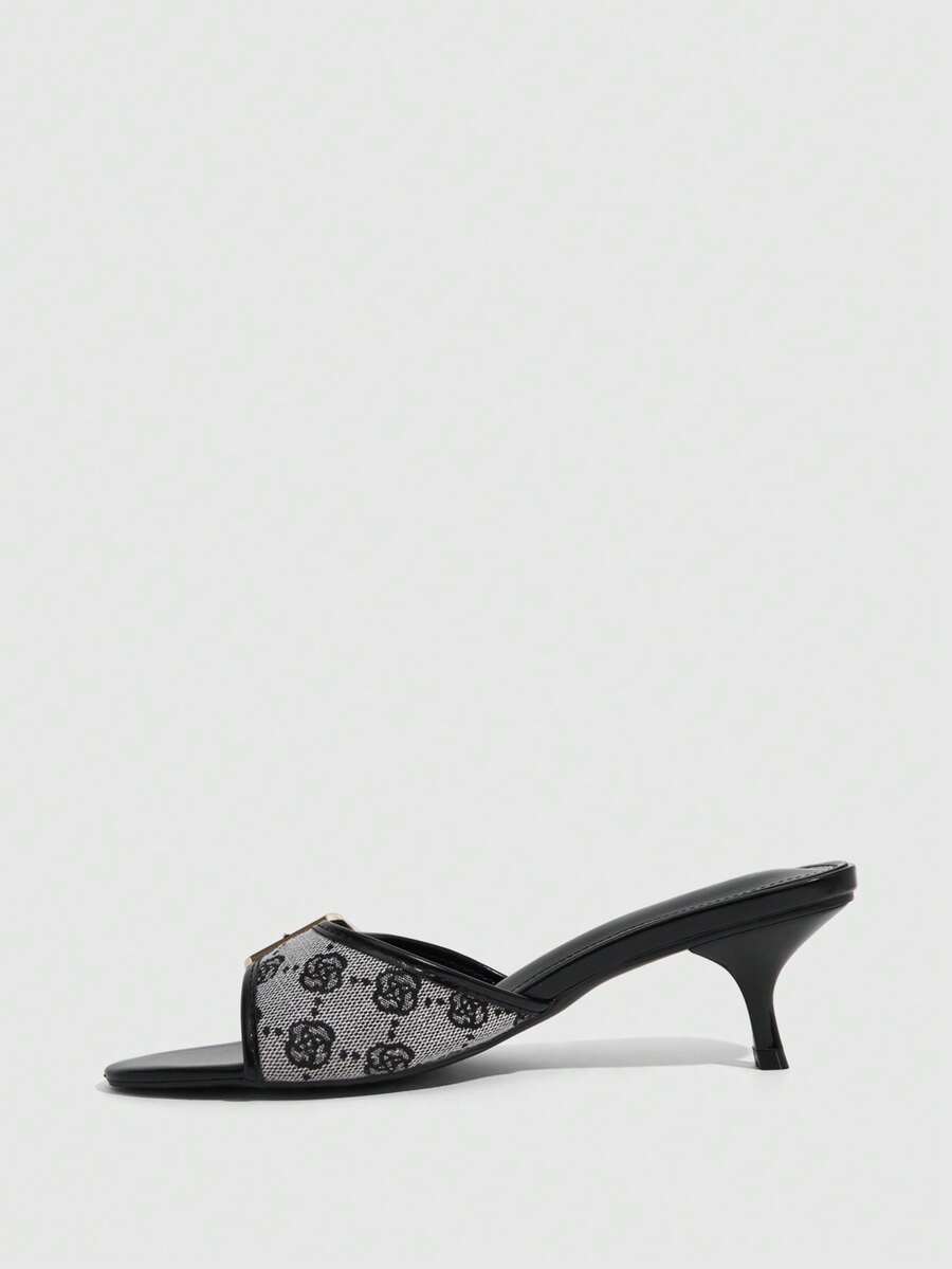 Women's elegant square toe stiletto high heel sandals featuring an open toe and sleek slingback strap