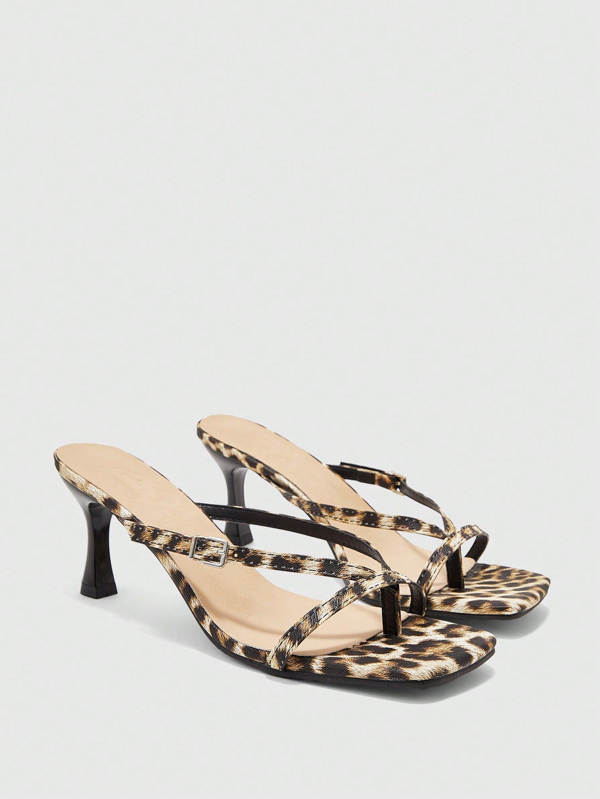 Burgundy square toe kitten heel flip-flops sandals with buckle slingback strap for women